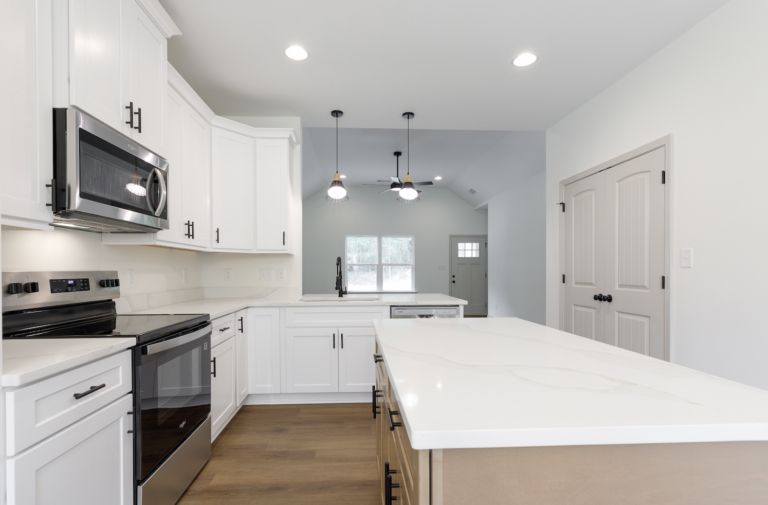 freshly painted kitchen