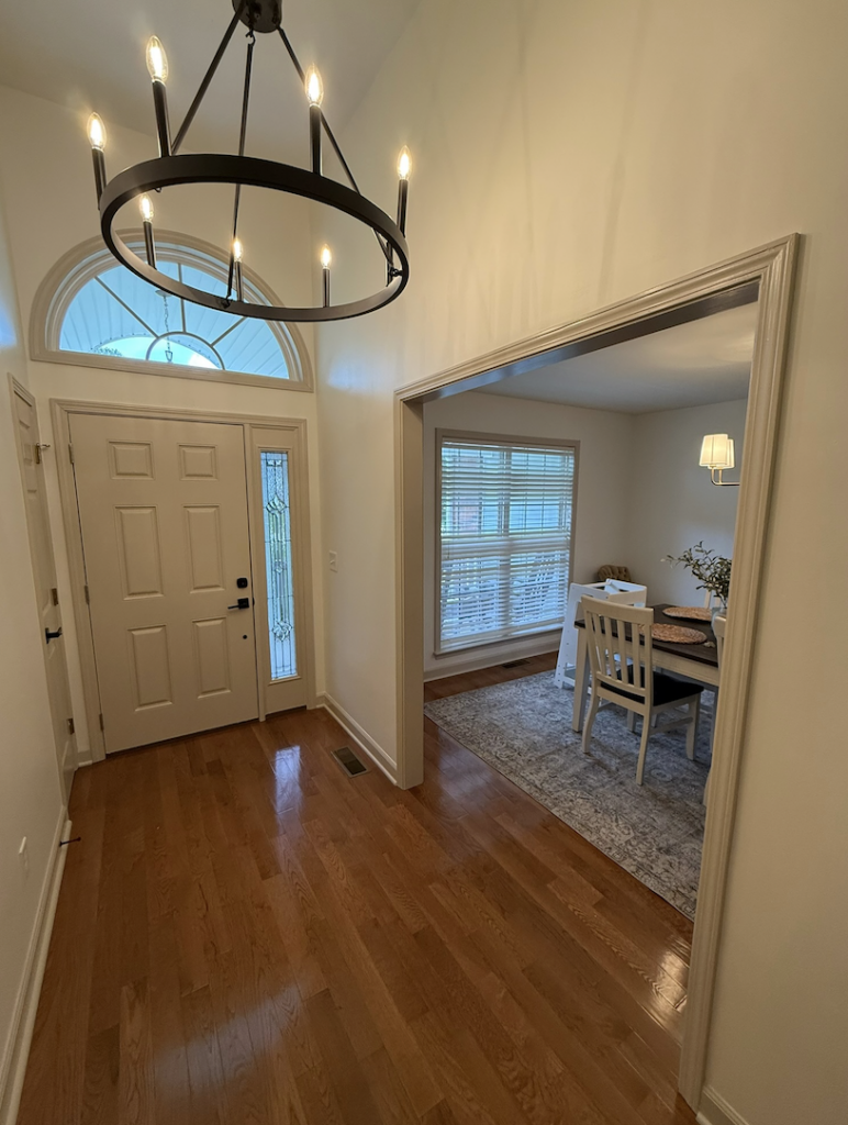 freshly painted foyer