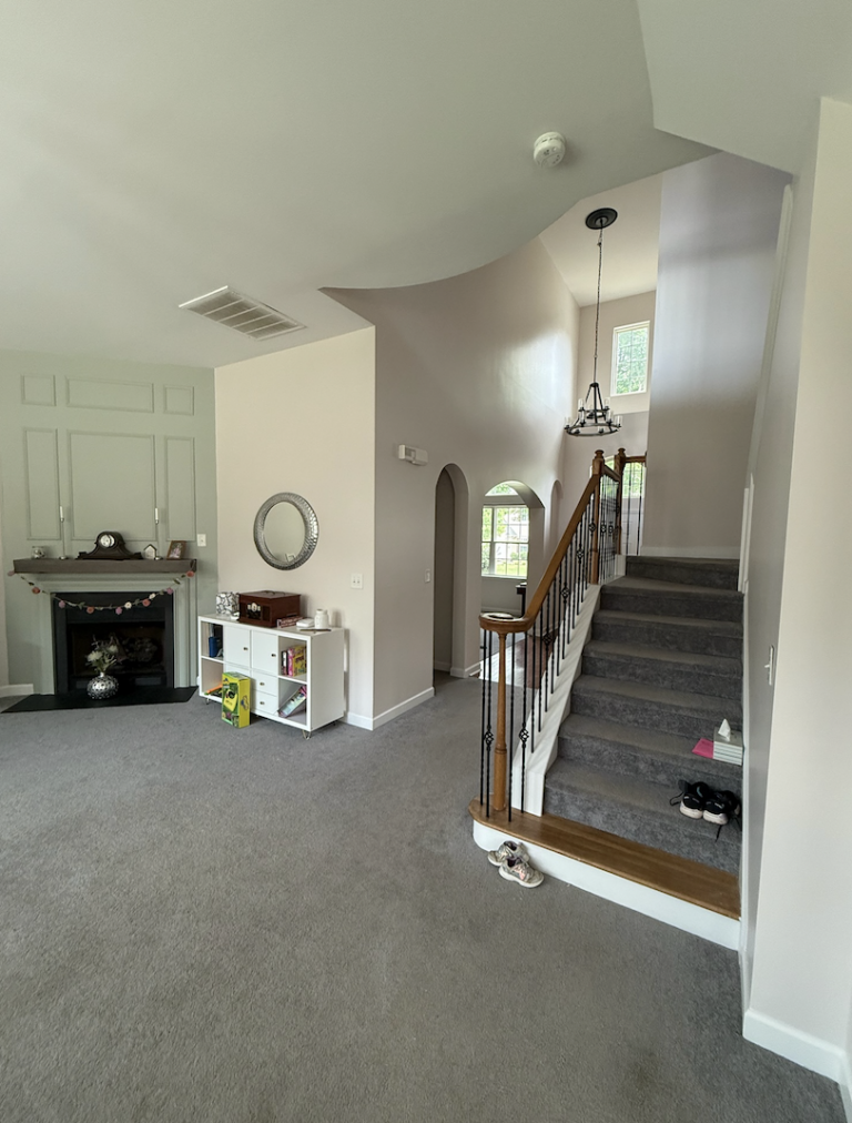 freshly painted living room