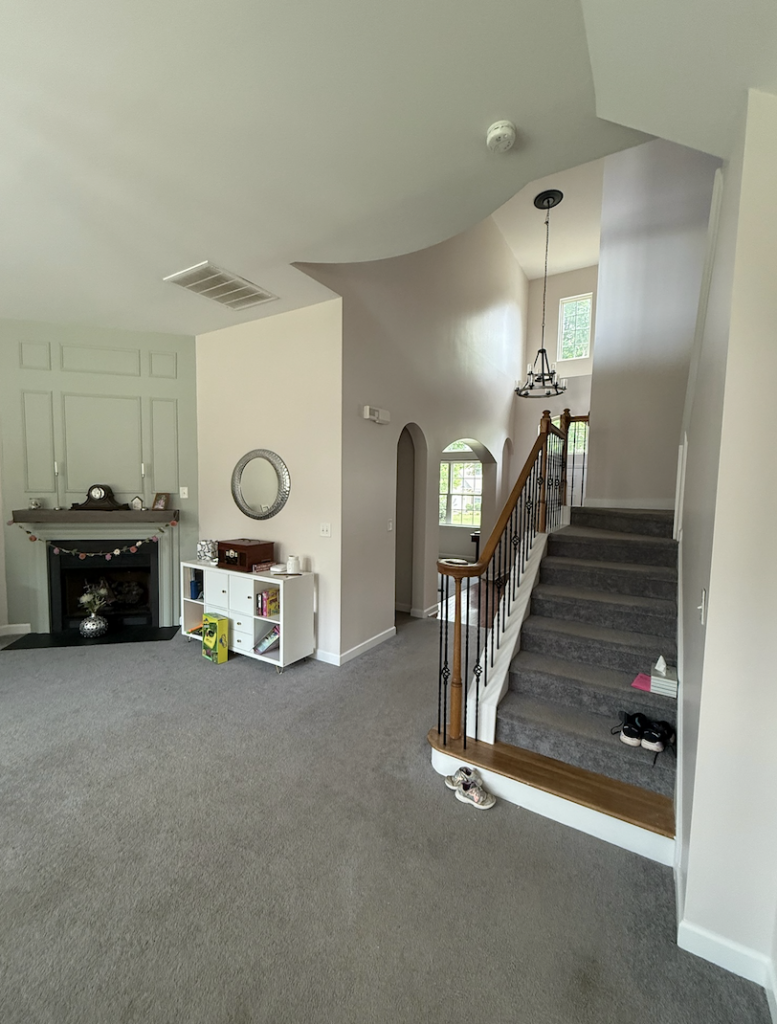 freshly painted living room