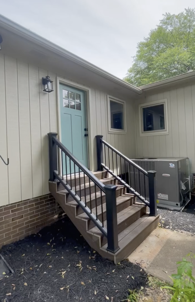 an house exterior freshly painted