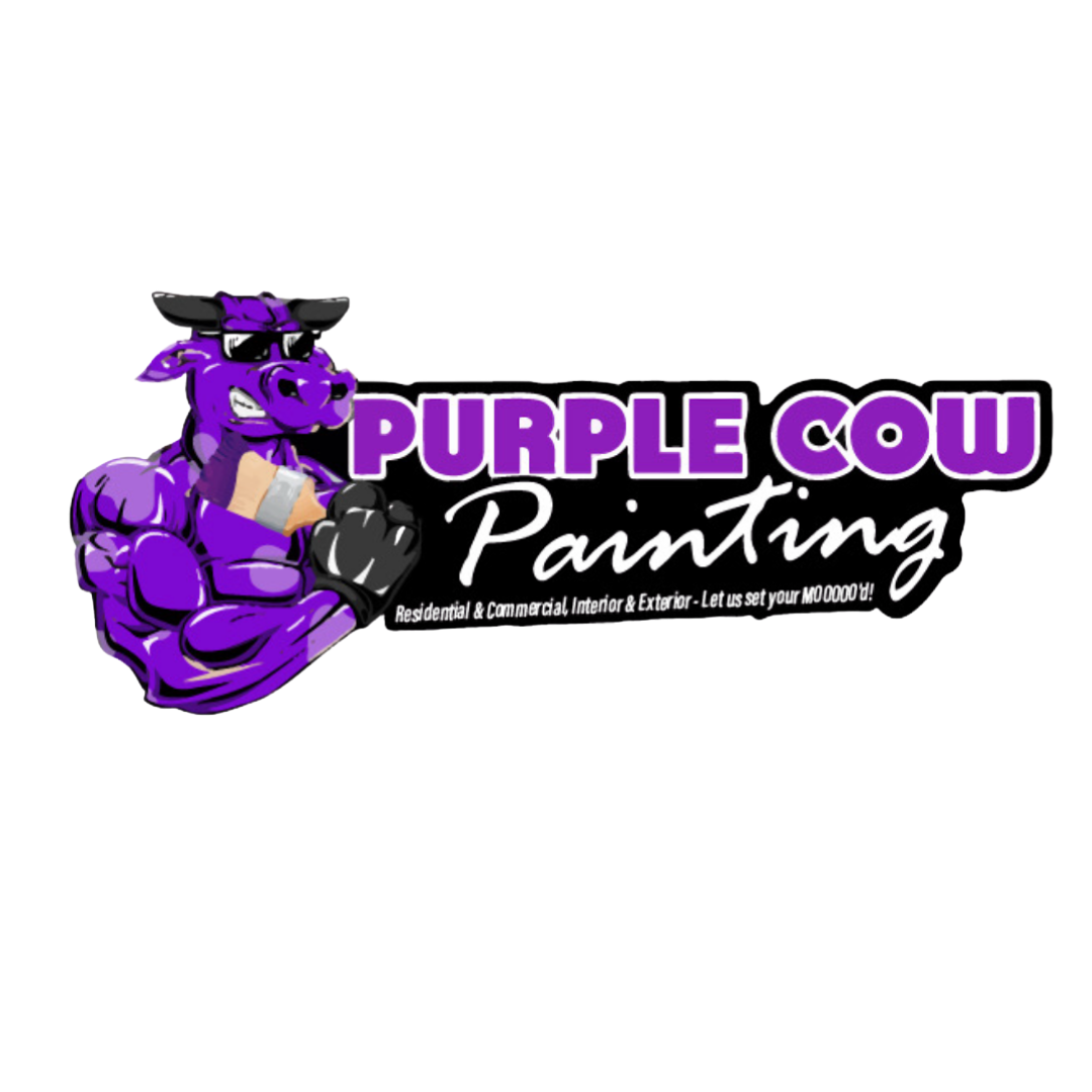 Purple cow painting logo